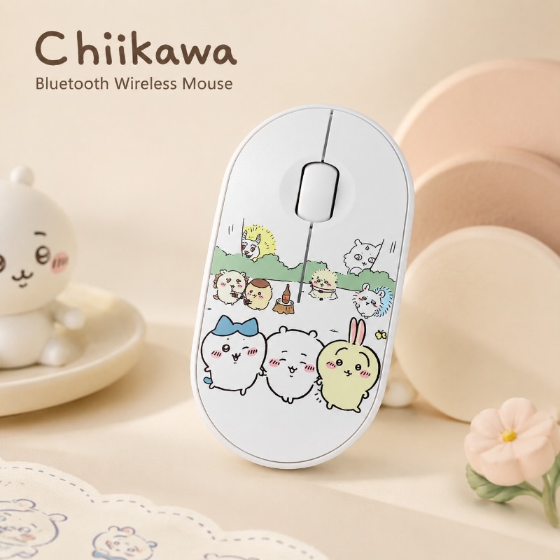 Laptop Accessories Cute - Cute Chiikawa Bluetooth Wireless Mouse Dual
