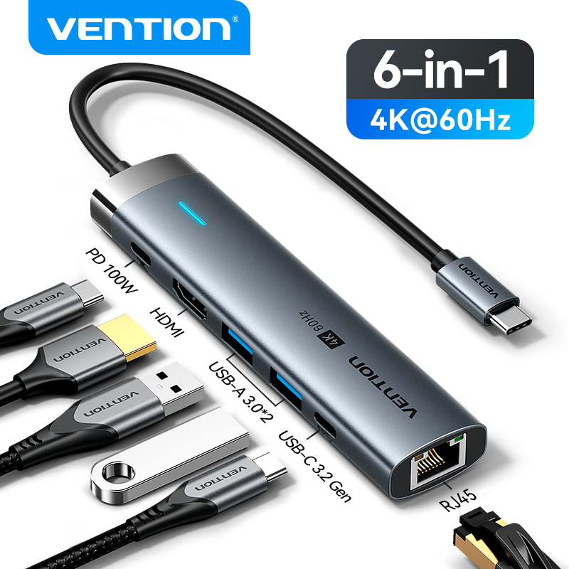 Mac Laptop Accessories - Vention USB C HUB Type C