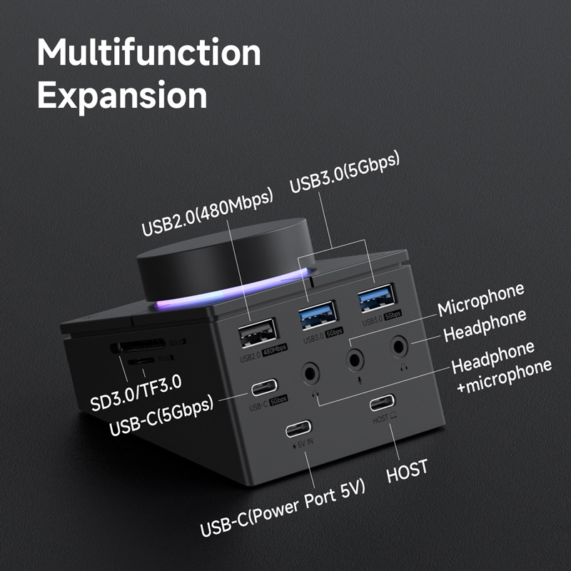 Hagibis Knob USB C Hub With Sh - đánh giá và giá Mac Laptop Accessories
