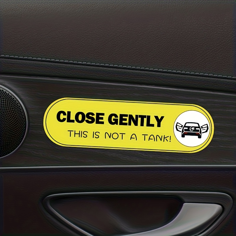 1SET Funny Car Door Warning St - đánh giá và giá Yellow Laptop Accessories
