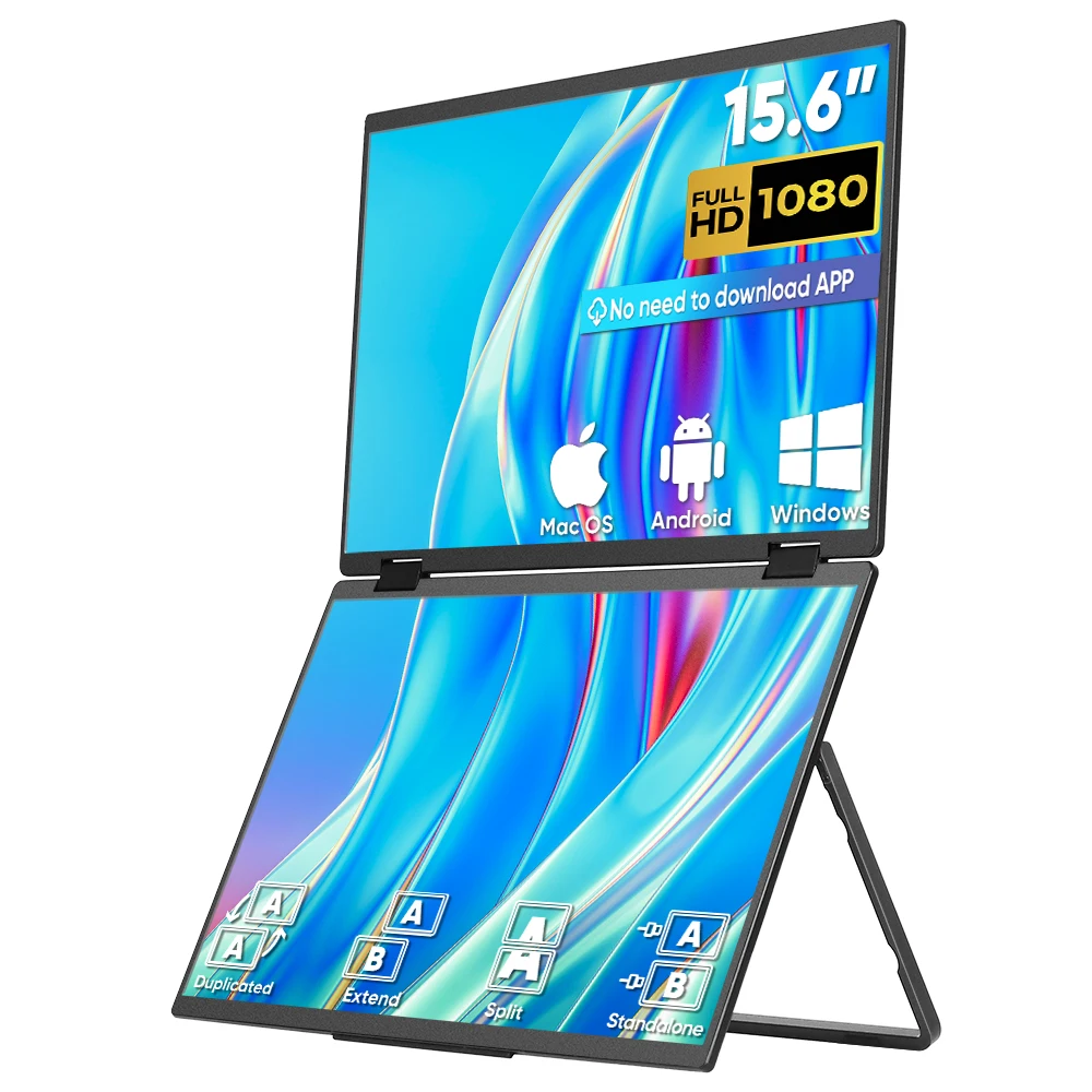 15.6 Inch Foldable Dual Triple - đánh giá và giá Monitor Portable Usb