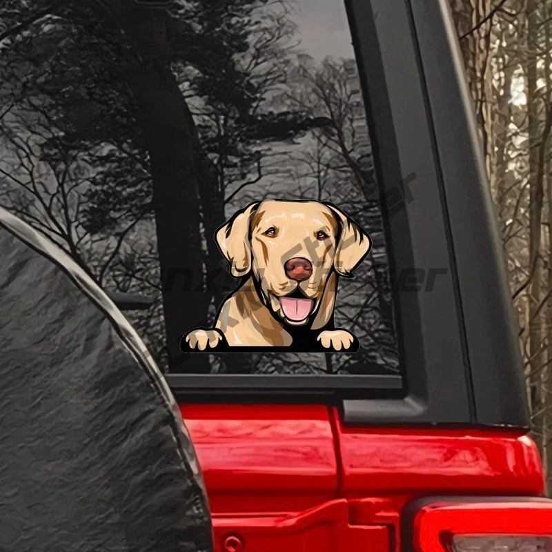 Labrador Retriever Peeker Car  - đánh giá và giá Yellow Laptop Accessories