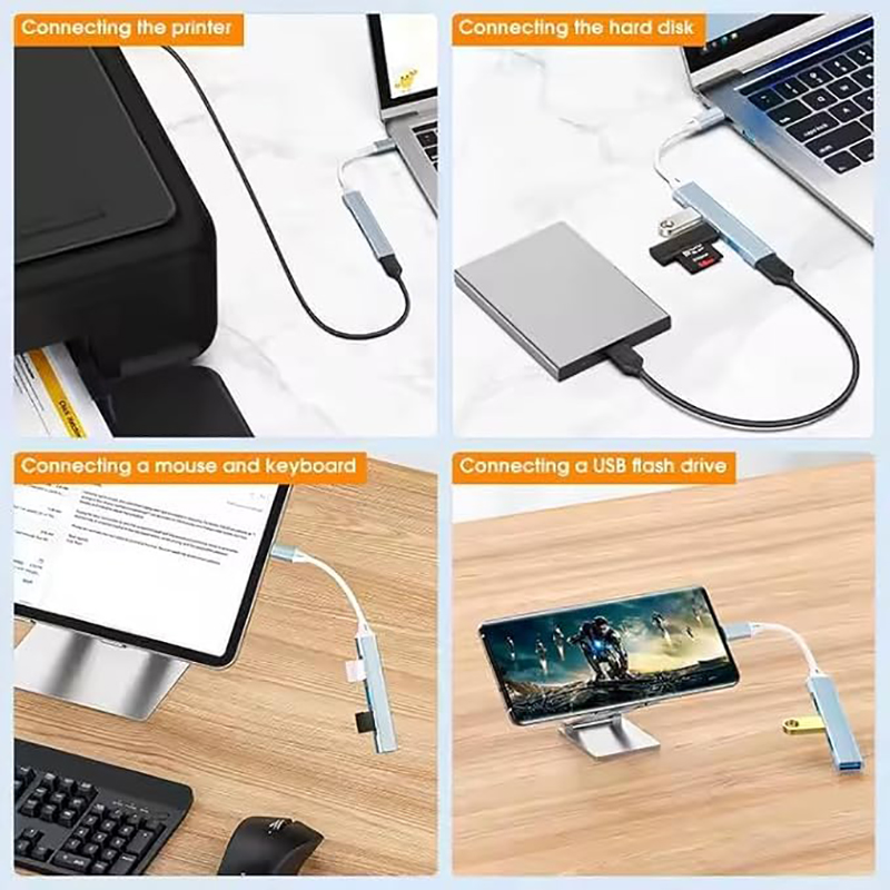 4-Port Multi-Splitter Type C H - đánh giá và giá Mac Laptop Accessories