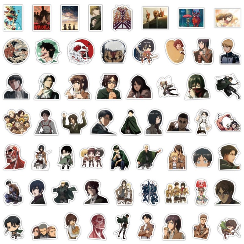 60Pcs Attack on Titan Anime St - đánh giá và giá Laptop Accessories Wholesale