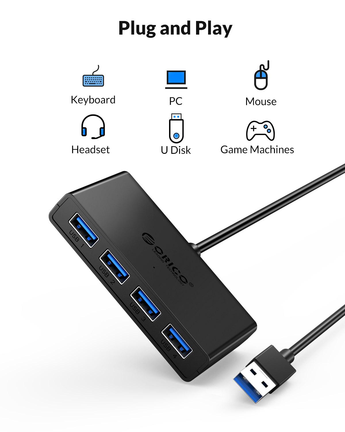 ORICO Hub USB 4 Ports Multi US - đánh giá và giá Mac Laptop Accessories