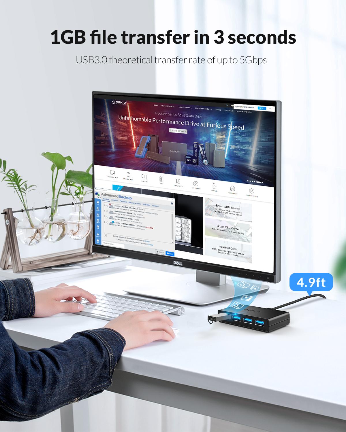 ORICO Hub USB 4 Ports Multi US - đánh giá và giá Mac Laptop Accessories