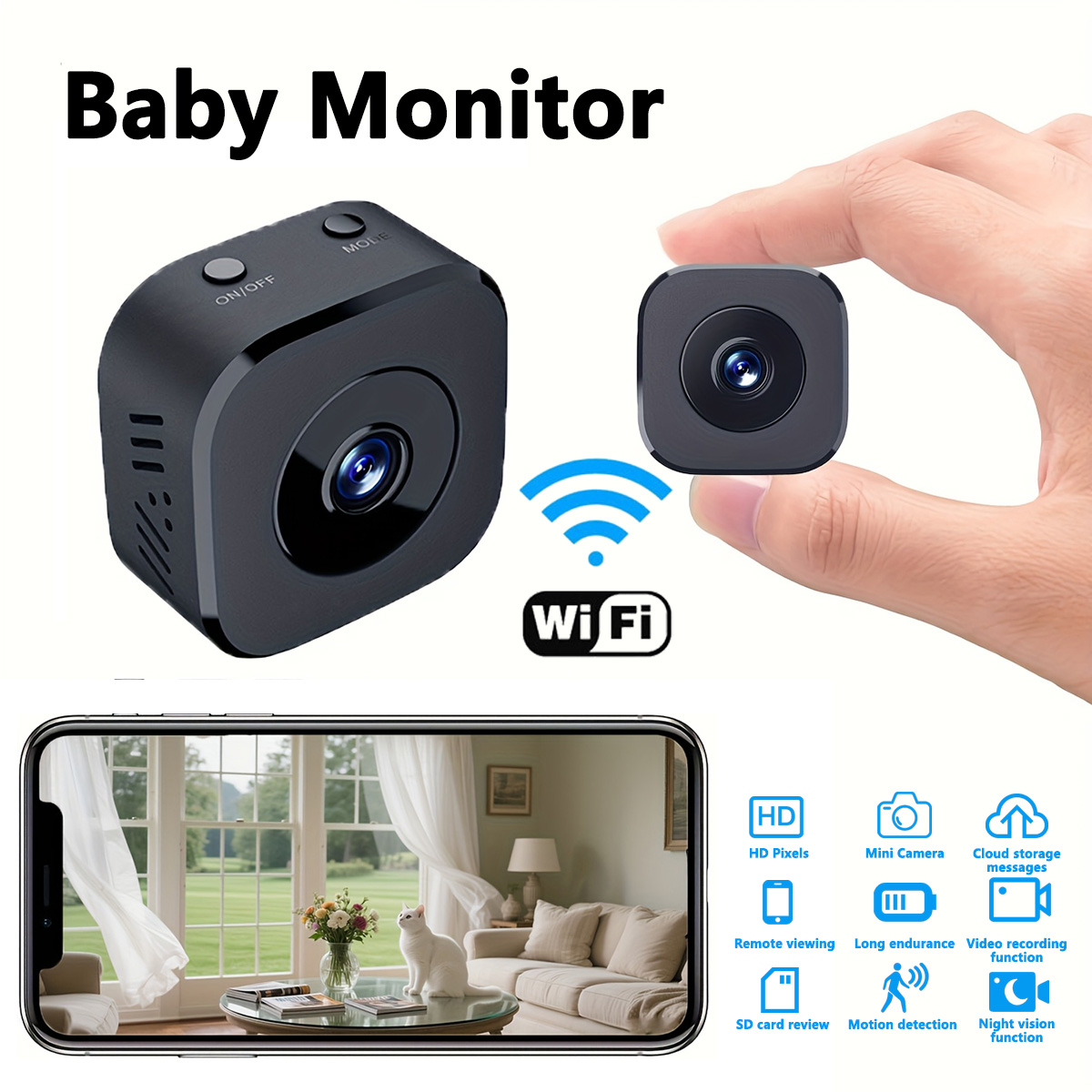 1080P HD Mini WiFi Camera Indo - đánh giá và giá Monitor Portable Usb