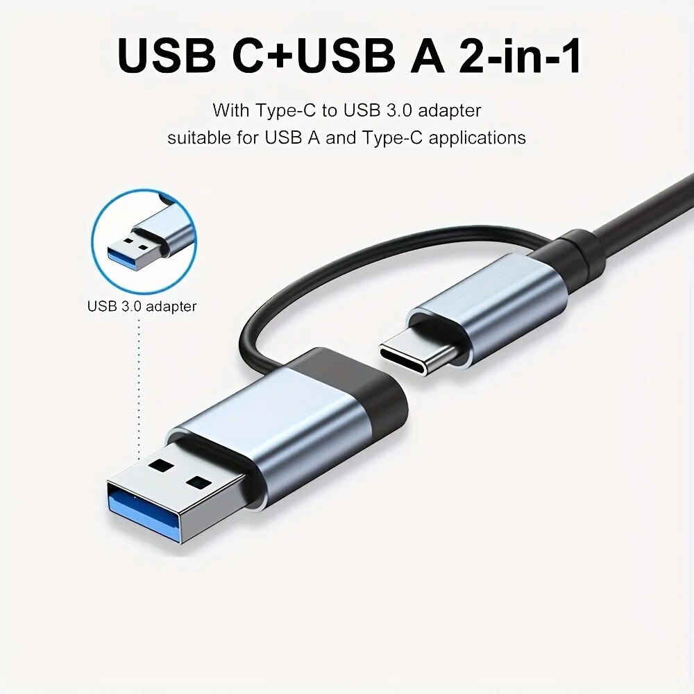 2 In 1 USB3.0 Hub 7 Port Type  - đánh giá và giá Laptop Accessories And Gadgets