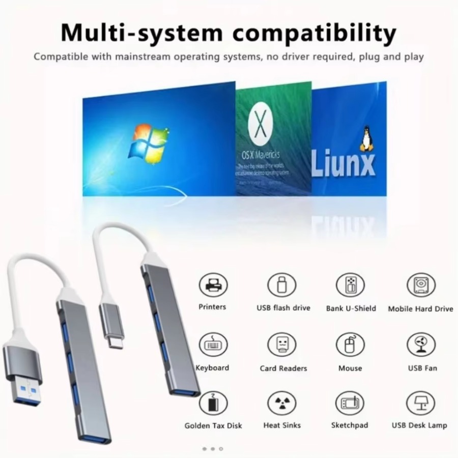 4 in 1 USB HUB USB-C HUB 4 Por - đánh giá và giá Apple Accessories Laptop
