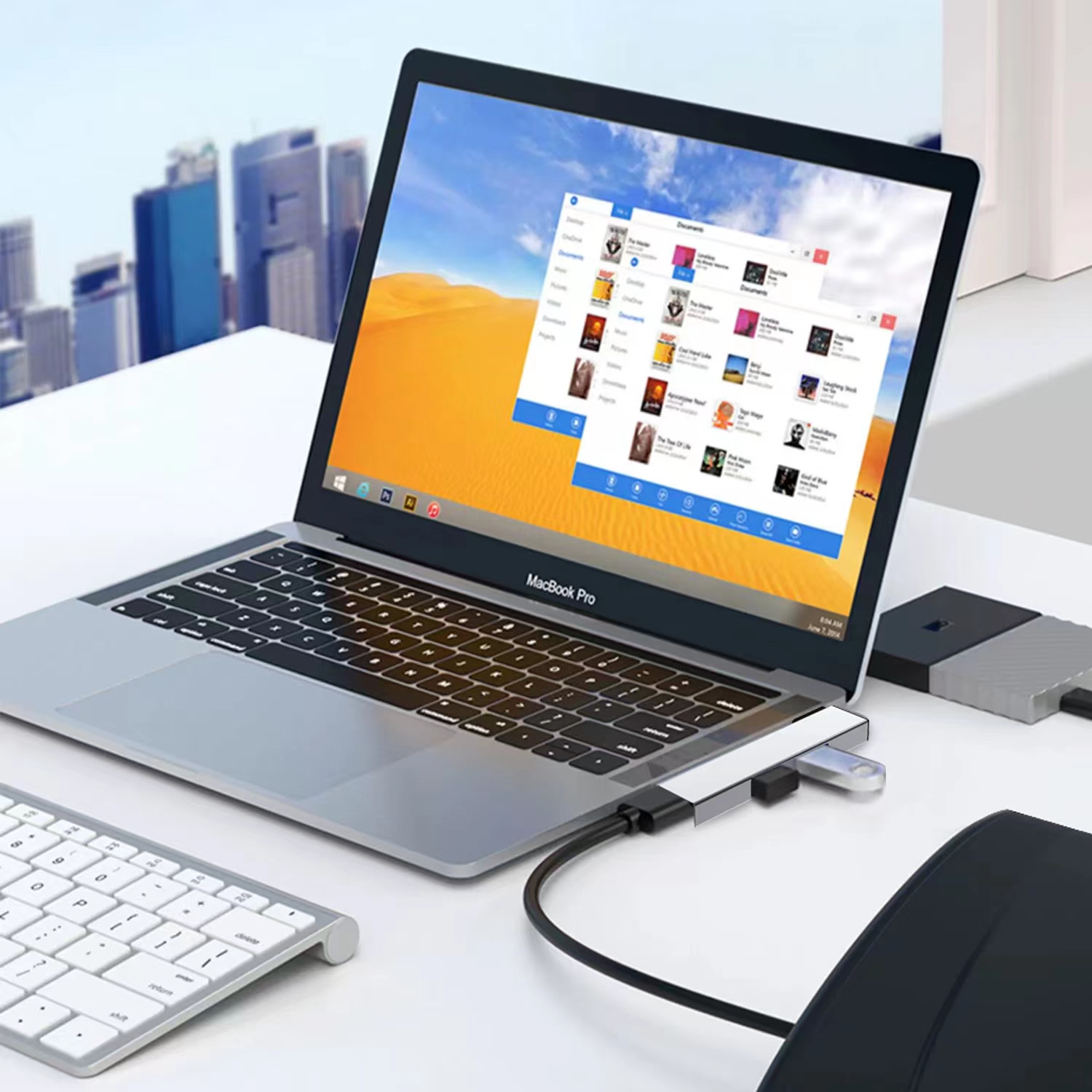 USB C HUB 3.0 Type C 3.1 3 Por - đánh giá và giá Mac Laptop Accessories