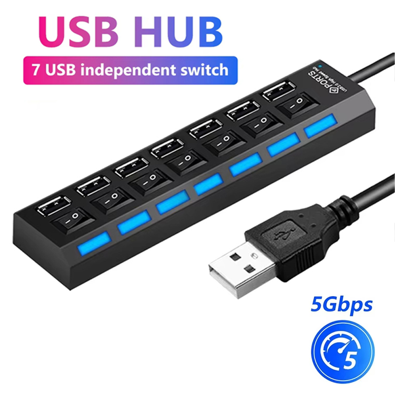 7 Port USB 2.0 Hub Splitter Fo - đánh giá và giá Laptop Accessories Wholesale
